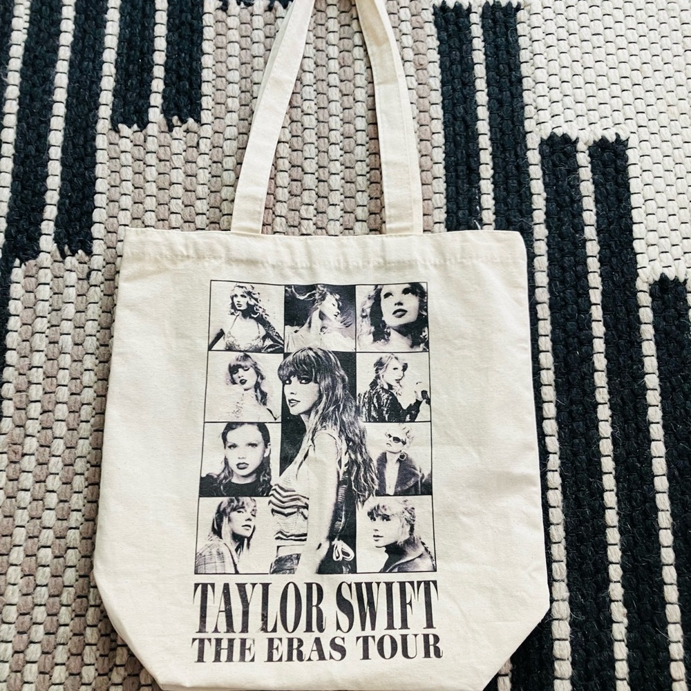Taylor Swift The Eras Tour Cream Tote Bag